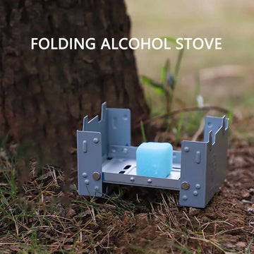 Camping Alcohol Stove Outdoor Portable Foldable Stove Camping Supplies Essential Suitable Picnic Hiking Climbing