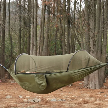 Outdoor Camping Hammock 2 Person Mosquito Net Camping Hammocks Outdoor Furniture Bed Portable Comfortable Sleeping Tent Hammock