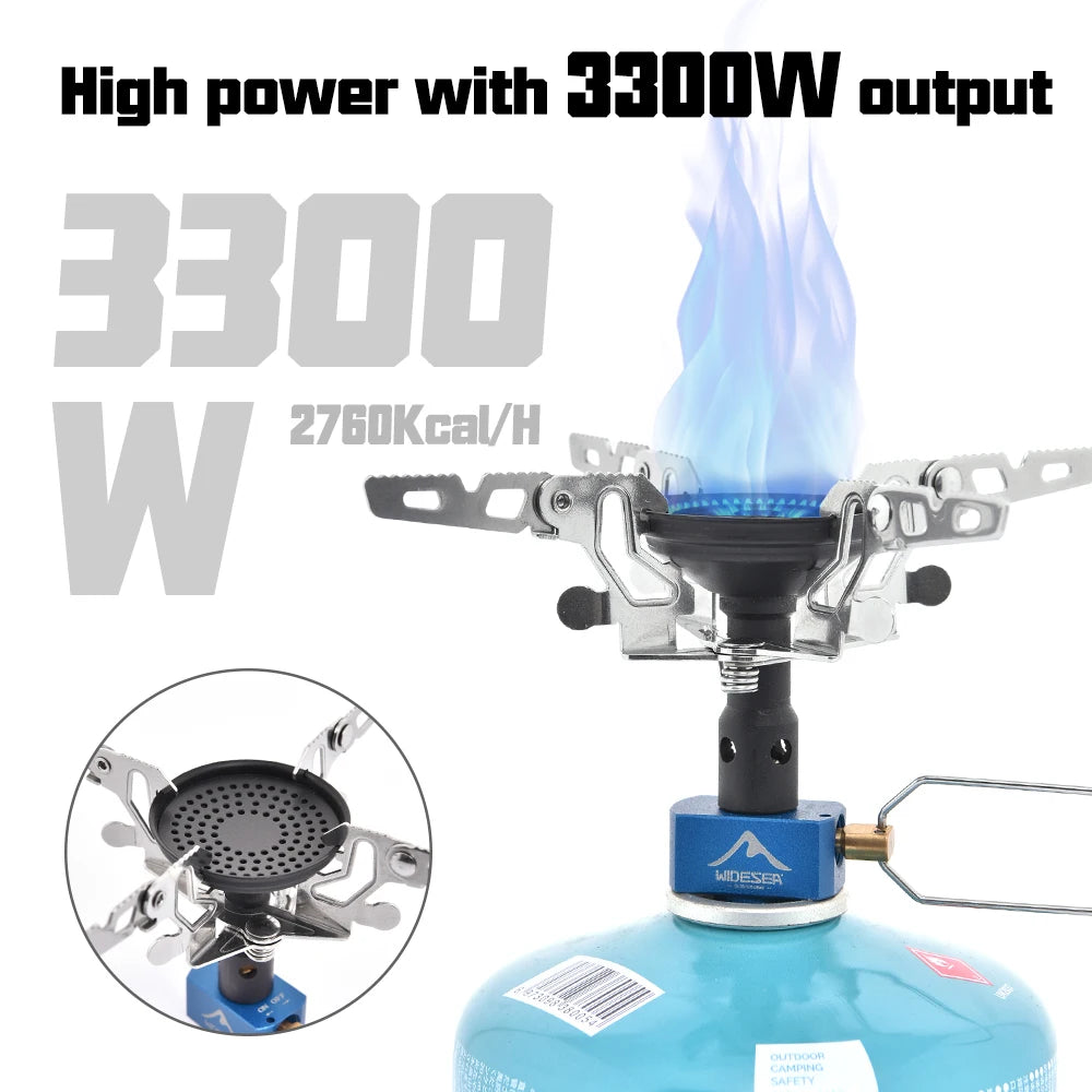 Outdoor Camping Gas Burner Outdoor Stove 3300W Camping Equipment Portable Tourist  Survival Bushcraft Kitchen