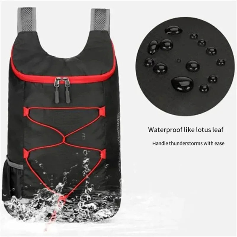Camping Hiking For Travel Multifunctional Outdoor Folding Backpack High Density Lightweight Waterproof Nylon Fabric Sports Bag