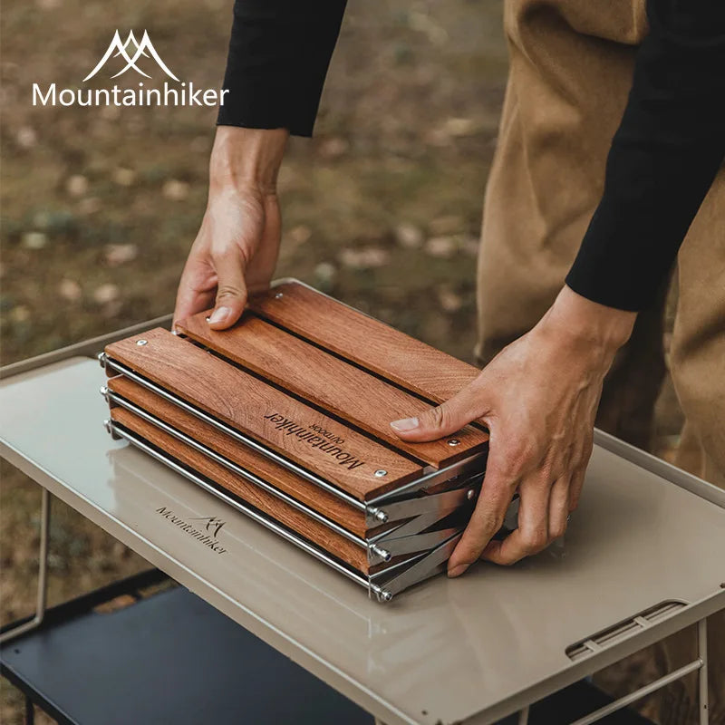 MOUNTAINHIKER Outdoor Camping Rack Portable Three-tier Rack Easy To Carry Foldable Picnic Camping Barbecue Folding Table