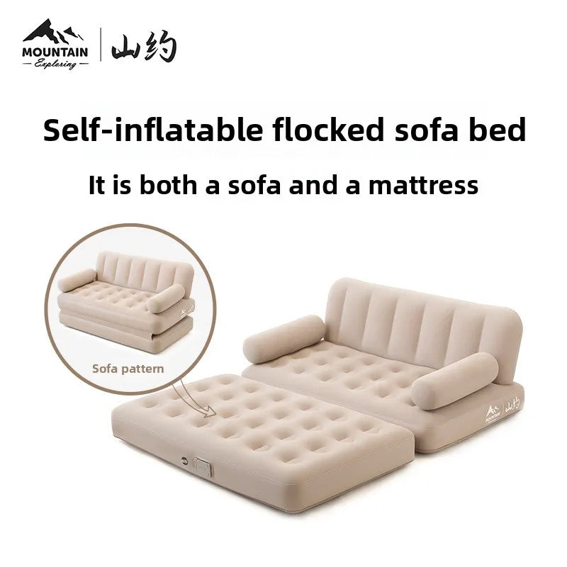 Outdoor Camping Inflatable Sofa Outdoor Air Mattress Folding Portable Camping Tent Home Lazy Air Mattress Hiking