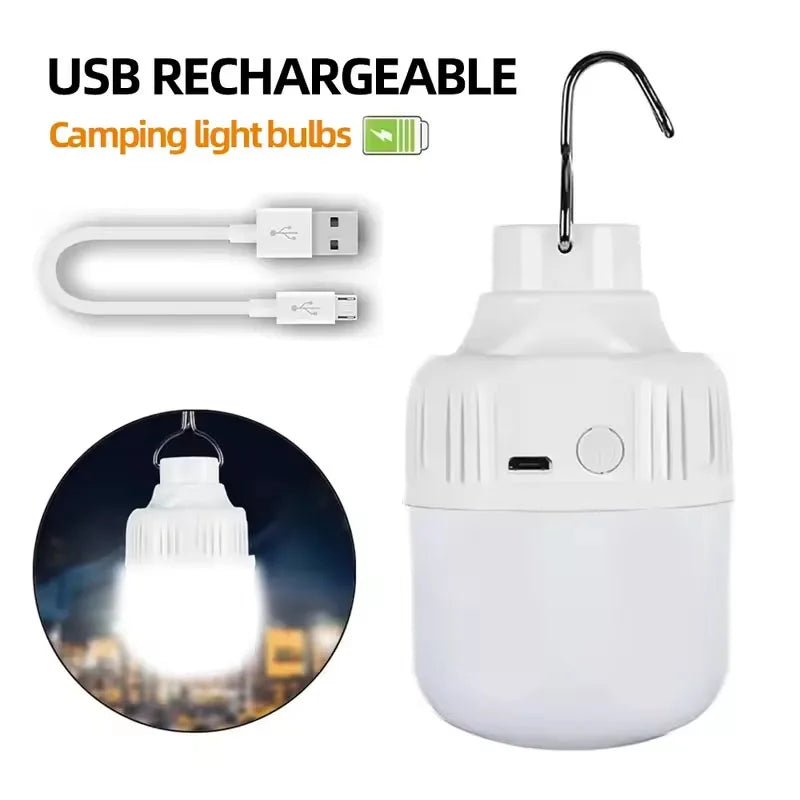 Camping Light  Led Bulb USB Rechargeable Emergency Lighting Flashlight Lights Outdoor Picnics Hanging Tent Light