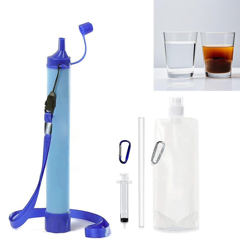 Camping Hiking Emergency Life Portable Purifier Outdoor Water Purifier  Water Filter Suitable for Streams,Lakes Outdoors Camping